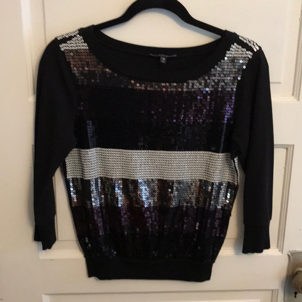 Sequined express sweater xs